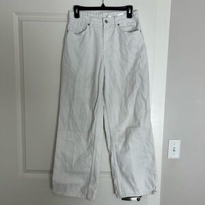 H&M White Wide Leg Jeans